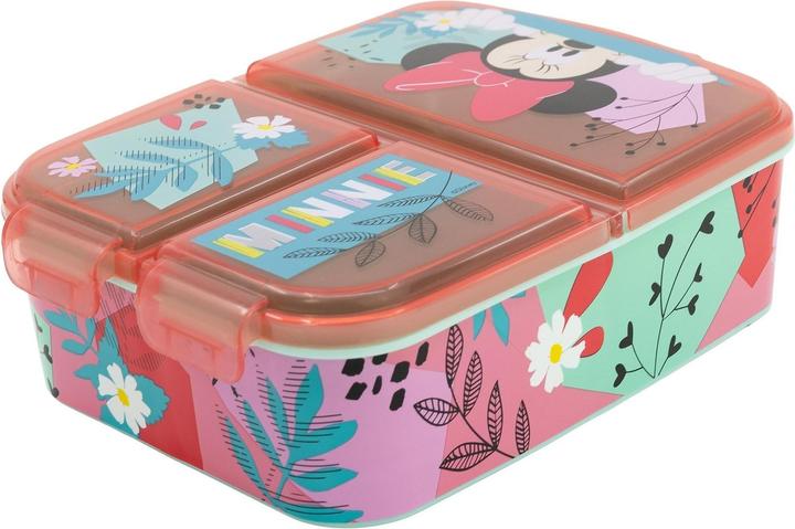 Stor Minnie Mouse Blumen - Lunchbox mit Fächern
