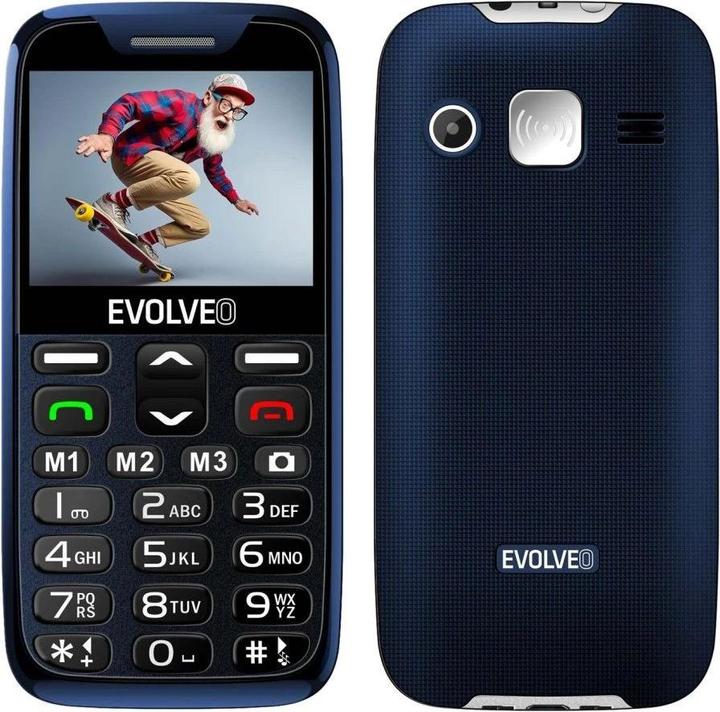 Actual product image Evolveo EasyPhone XR, mobilní telefon pro seniory s nabíjecím stojánkem, modrá (2G)