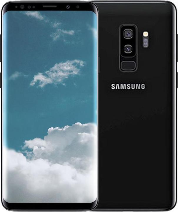 Actual product image Samsung Galaxy S9+ EU (64 GB, Midnight Black, 6.20", Hybrid Dual SIM, 12 Mpx, 4G)