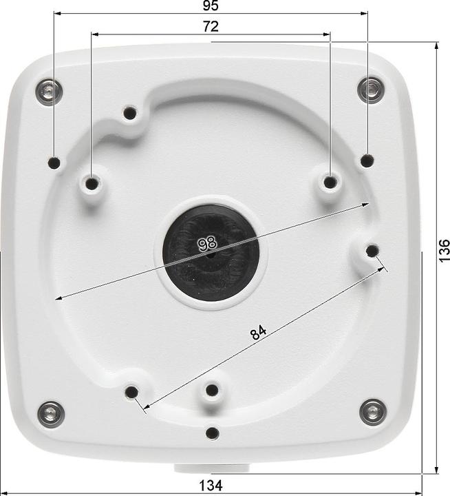 Productafbeelding Dahua Technologie PFA123 Bewakingscamera Accessoires Aansluitdoos (Huisvesting)