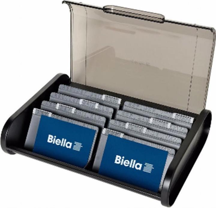 Image du produit Biella Boîte pour cartes de visite 60 x 245 x 180 mm noir/gris (60 x 245 x 180 mm)