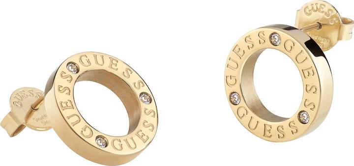 Produktbild Guess Original Circle Lights Gold Plated Earrings JUBE03173JWYGT/U (Edelstahl)