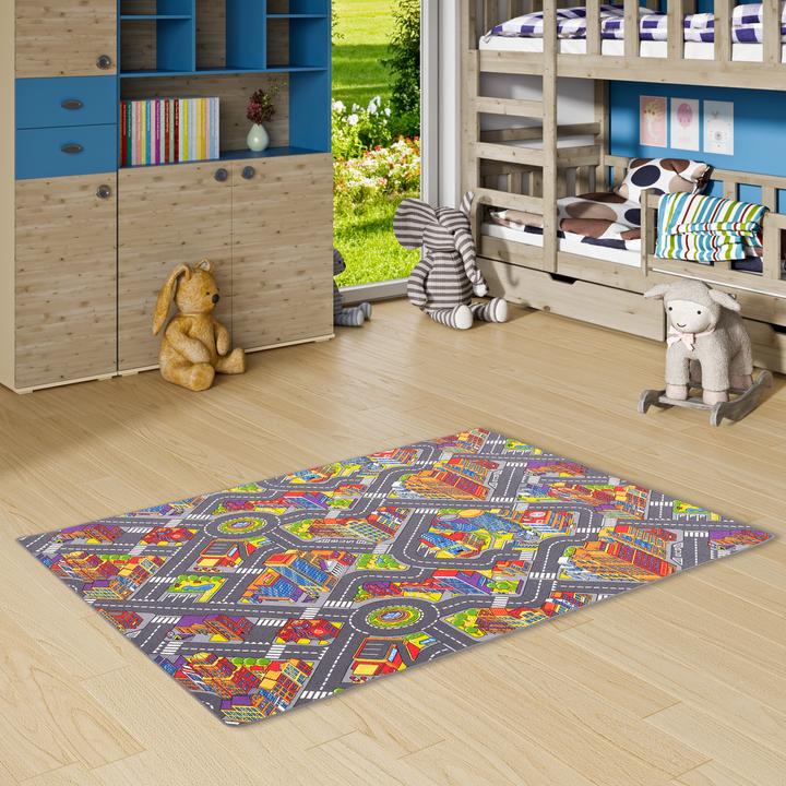 Immagine prodotto Snapstyle I bambini giocano tappeto Street Rug 3D Big City (100 x 100 cm)