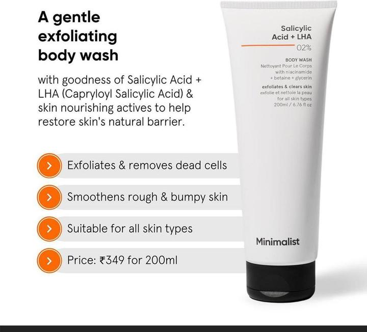 Produktbild Minimalist Salicylic Acid + LHA 02% Body Wash (200 ml)