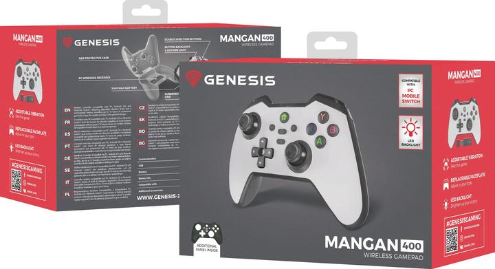 Produktbild Genesis Gamepad MANGAN 400 kabelgeb. /schwarz (Android, PC, iOS, Mac, Switch)