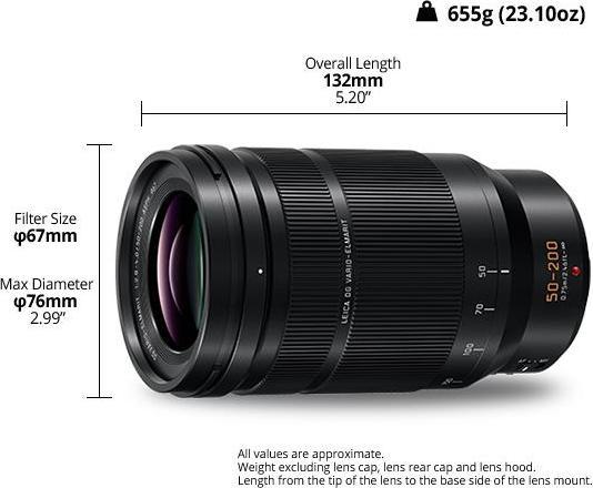 Produktbild Panasonic Lumix 50-200mm F/2.8-4.0 ASPH Leica DG Vario-Elmarit (Micro Four Thirds, Micro Four Thirds)