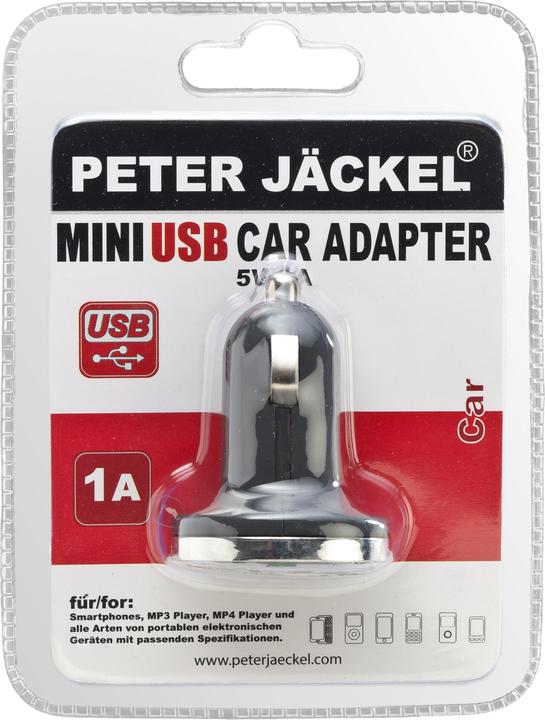 Actual product image Peter Jäckel Premium USB Car Charger MINI 1 A Black