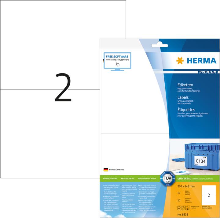Actual product image HERMA Shipping labels A4