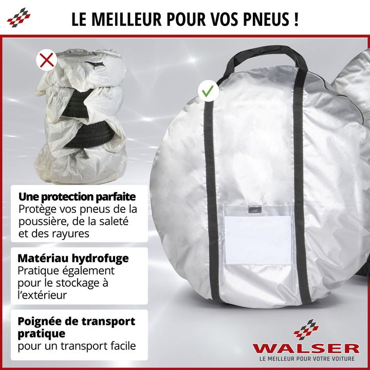 Image du produit Walser Jeu de 2 sacs de rangement pour pneus de taille XL, housse de protection robuste et imperméable