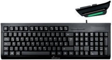 Actual product image MediaRange KEYBOARD QWERTY BLACK MROS114 with cable SmartCard (DE, Cable)