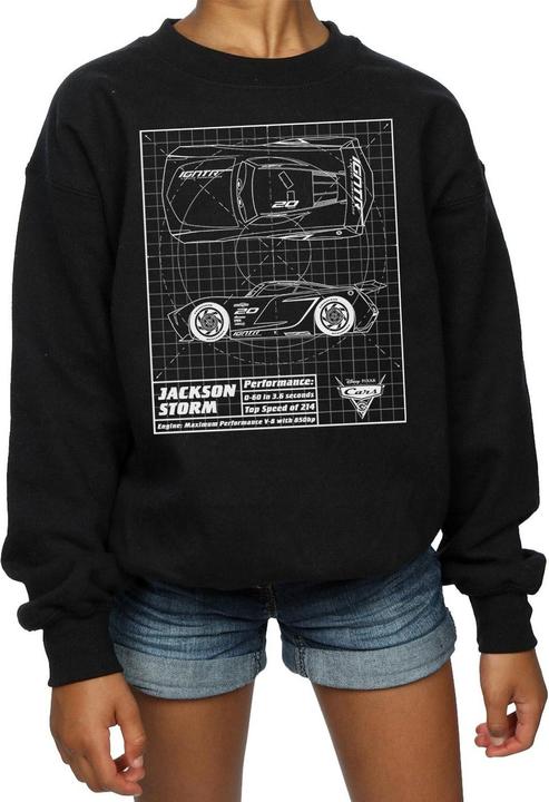 Image du produit Disney - Sweat CARS JACKSON STORM BLUEPRINT - Fille (128)