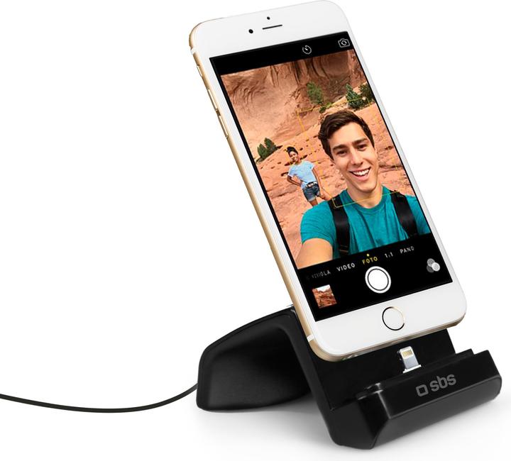 Produktbild SBS Tischhalterung mit Ladefunktion für iPhone mit Lightning-Anschluss