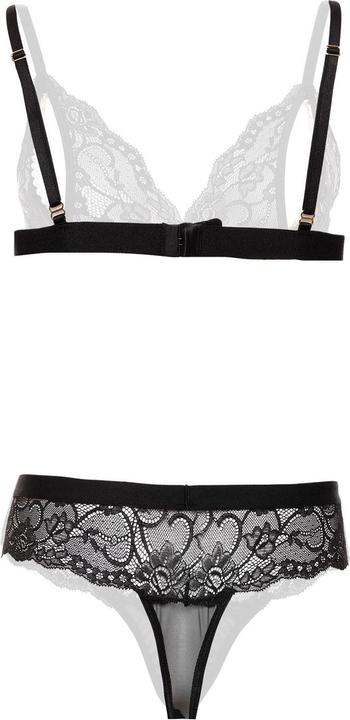 Image du produit Christine Le Duc Ensemble soutien-gorge en perles et dentelle Mea - Noir (S/M)
