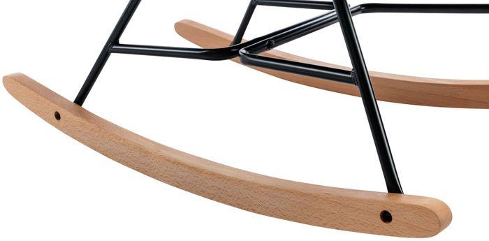 Image du produit CLP fauteuil à bascule Sanka velours, noir