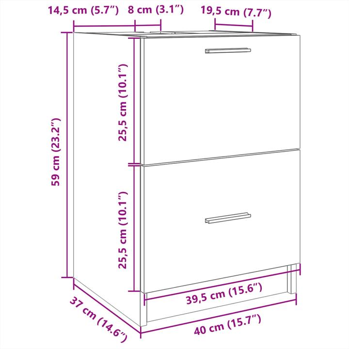 Image du produit VidaXL Meuble sous lavabo (40 x 37 x 59 cm)