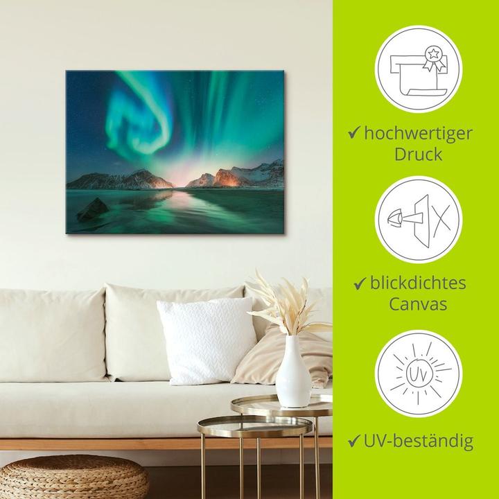Immagine prodotto Artland Auroraborialis - Aurora boreale T9SZ (80 x 60 cm)