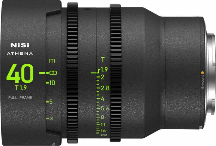 Actual product image Nisi 40mm ATHENA PRIME Full Frame Cinema Lens T1.9 (G Mount | No Drop In Filter)