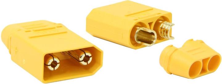 Produktbild Jamara Hochstromstecker/Buchse XT90 vergoldet Grip mit Isolierkappe 1 Paar