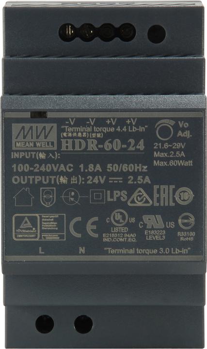 Immagine prodotto LevelOne ind. Alimentatore POW-2421 24VDC guida DIN (60 W)