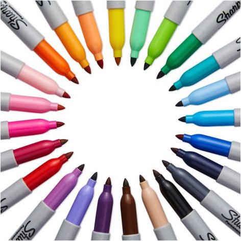 Actual product image Sharpie Fine (Grey, Multicoloured, 18 x)