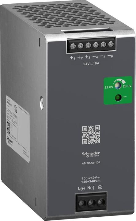 Schneider Electric Alimentation, OPTIMUM, 100-240VAC, 24VDC, 10A, 240W, monophasé ABLS1A24100