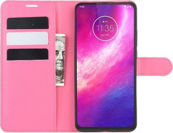 Actual product image MU Classic Litchi Leather Bookcover Series (Motorola One Hyper)