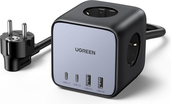 Produktbild Ugreen Cube CD268 (3 x, CEE 7/4, USB-A, USB-C, 1.80 m)