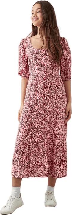 Immagine prodotto Dorothy Perkins Vestito Midi Piccola Stampa alla Moda Dettaglio a Bottone Donna (40 D)