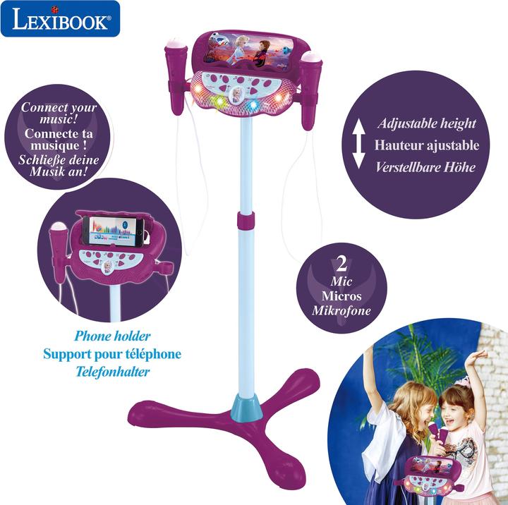Image du produit Lexibook S160FZ Disney Frozen La Reine des Glaces Enceinte sur pied pour enfants, jeu musical