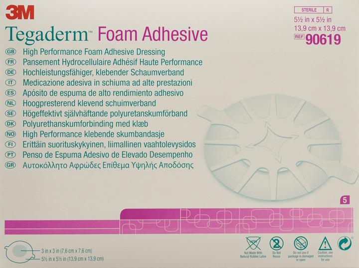 Image du produit 3M Tegaderm Foam Adhesive, ovale 7.6 x 7.6cm (5 x)