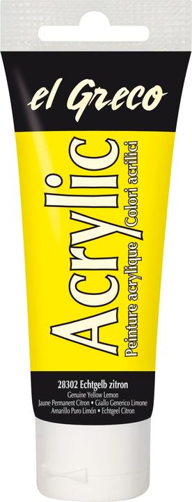 Image du produit Kreul el Greco Acrylic 75ml (Jaune véritable-Citron, 75 ml)