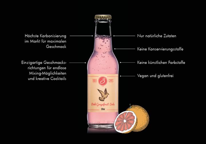 Immagine prodotto Three Cents Soda al pompelmo rosa (24 x 20 cl)