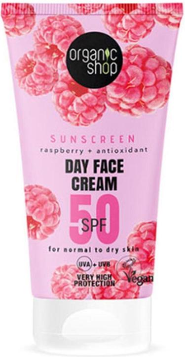 Produktbild Organic Shop Sunscreen Day Face Cream 50 SPF für normale bis trockene Haut 50ml (Sonnencreme Gesicht, SPF 50, 50 ml)