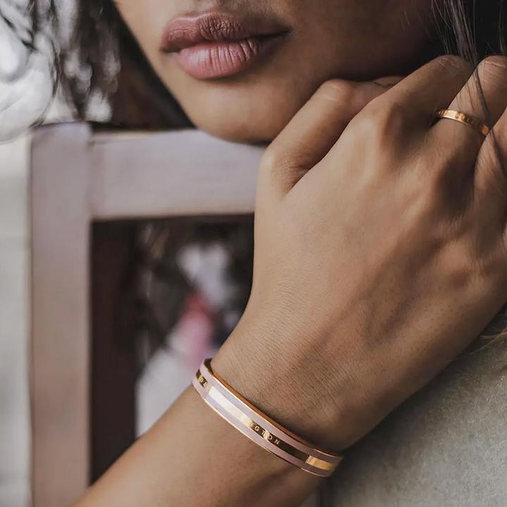 Immagine prodotto Daniel Wellington Bracciale classico rosa polveroso M (Acciaio inossidabile, Smalto)