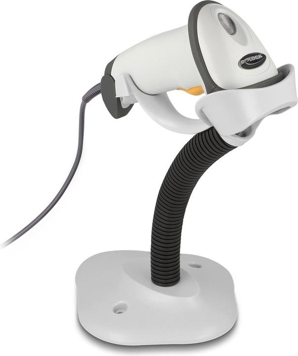 Produktbild Delock USB Barcode Scanner 1D mit Anschlusskabel und Halterung (1D-Barcodes)