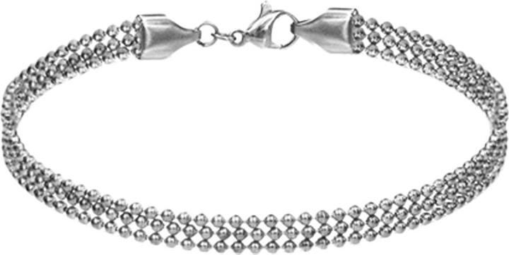 Immagine prodotto Star Piercing Bracciale in argento con tre catene a sfera singole (17 cm, Acciaio chirurgico 316L, senza ottone)