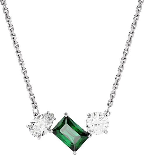 Swarovski Mesmera Halskette Verschiedene Schliffe Grün (Swarovski Metall, 38 - 45 cm)