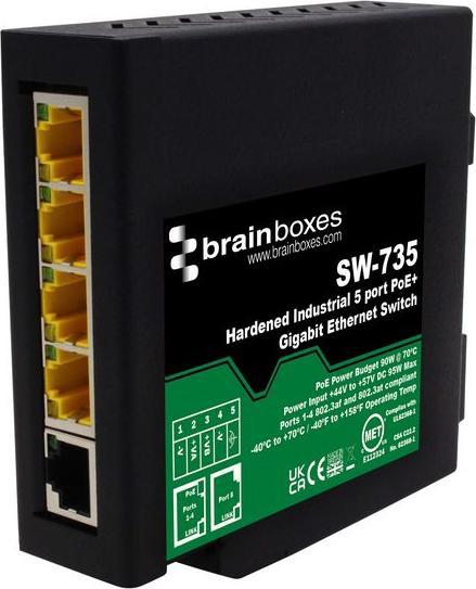 Immagine prodotto Brainboxes Industriale temprato a 5 porte (5 Porti)