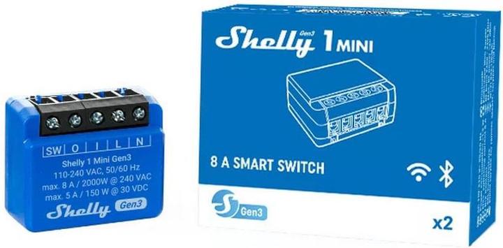 Actual product image Shelly 1 Mini Gen3 x2 (Switch actuator)