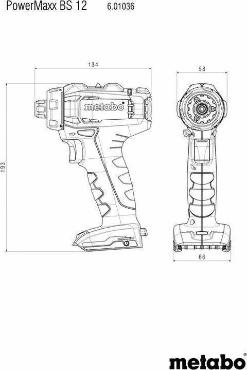 Actual product image Metabo PowerMaxx BS 12 (Rechargeable battery operated)