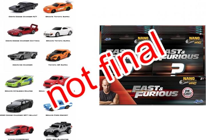 Actual product image Jada Fast & Furious Blind Pack Nano Car