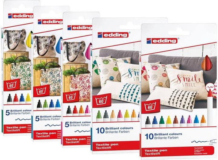 Produktbild Edding Textilstift (Sortiert, 1 mm, 5 x)