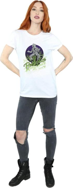 Immagine prodotto Beetlejuice Maglietta Boyfriend in cotone Faded Pose Donna/Ladies (XL)