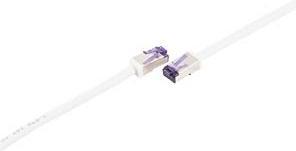 Produktbild Flexline ®-Patchkabel cat. 6A S/FTP, hochflexibel, kurze Bauform, PIMF, 500MHz, weiss, 0,5m (S/FTP, CAT6a, 0.50 m)