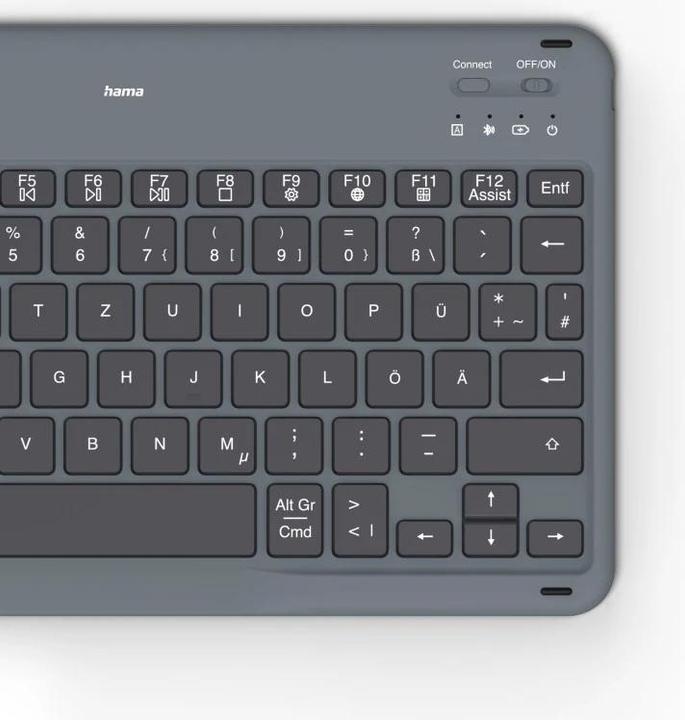 Immagine prodotto Hama Tastiera Bluetooth® Travel 500 per tablet 7-11, custodia, nero, QWERTZ DE (00125137) (DE)