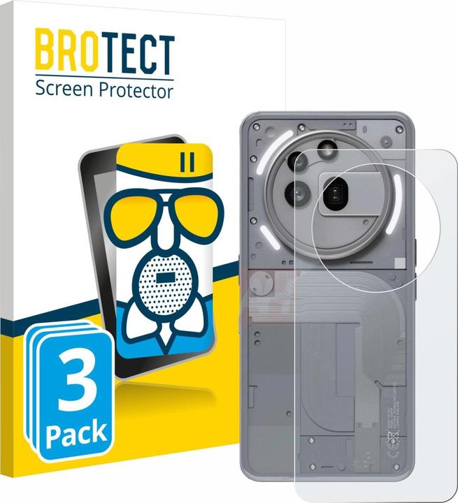 Actual product image BROTECT AirGlass Glass Matte (3 Piece, Nothing Phone (3a) Pro)
