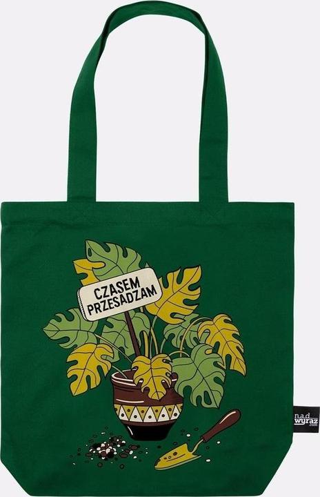 Produktbild Nadwyraz com Tasche aus grüner Baumwolle Manchmal führe ich