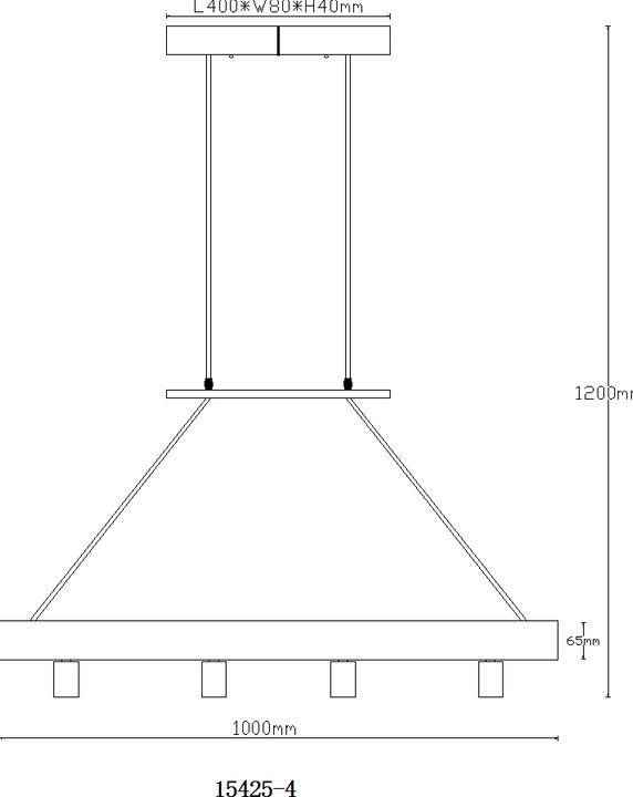 Image du produit Globo Lampe à suspendre Loreto noir 4xE27 (E27)
