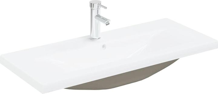 Produktbild VidaXL Badezimmermöbel Set Set von 2 Schwarz Eiche Ingenieurholz, Glas
