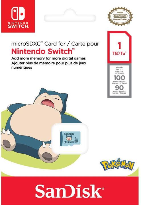 Produktbild SanDisk Nintendo Pokémon (1000 GB, microSD, U3, UHS-I)